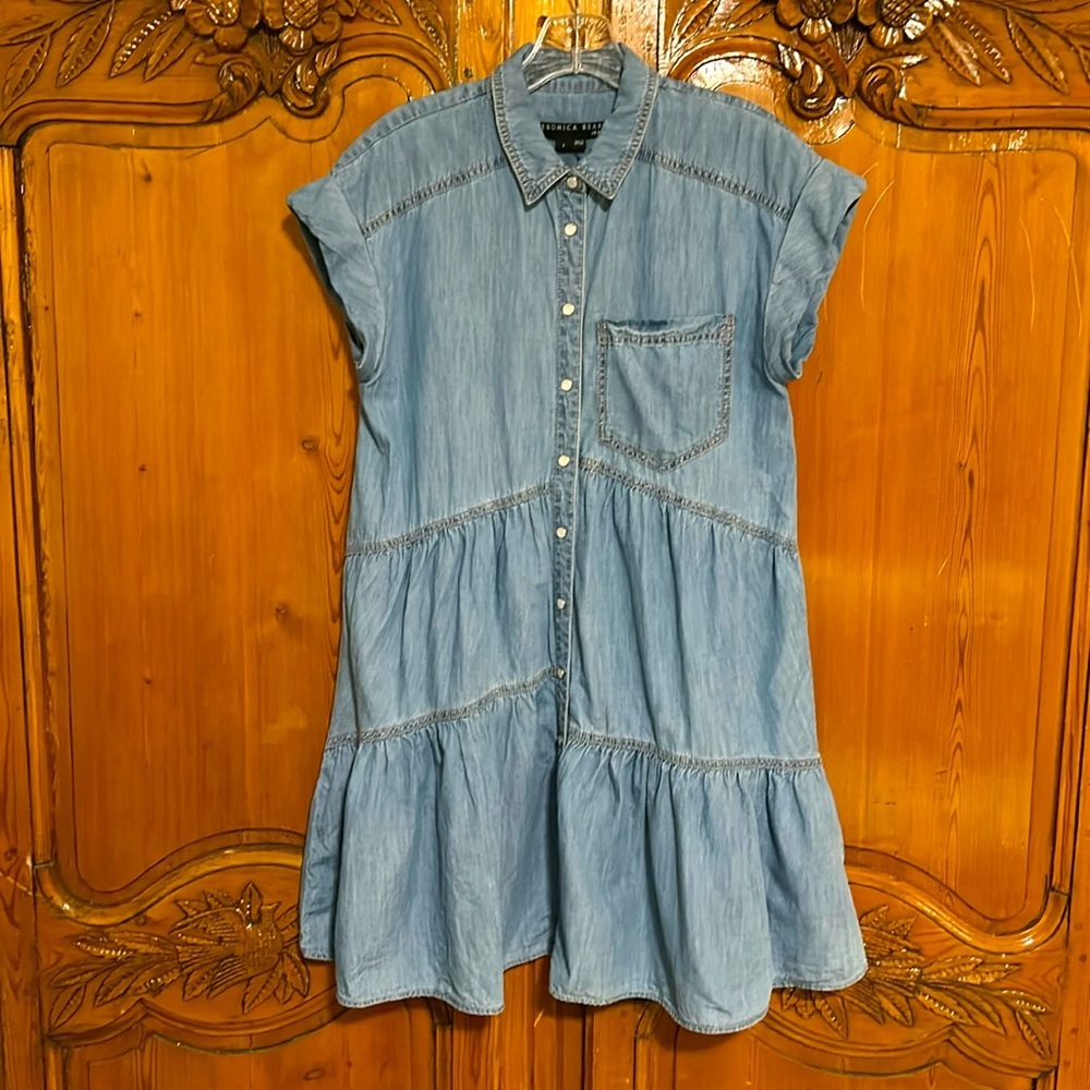 Veronica Beard Jeans Harrow Blue Dress - Picture 4 of 8